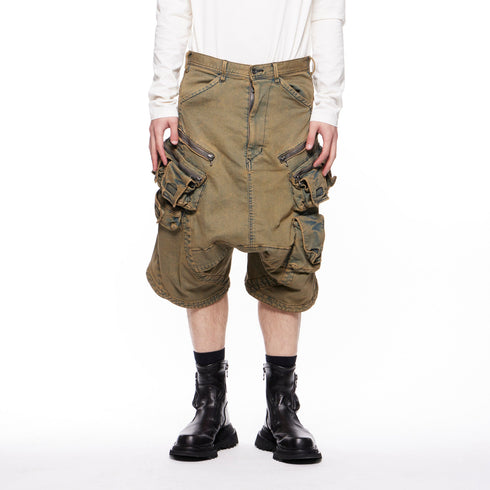 JULIUS 847PAM8-ID Indigo / Indigo Denim Short Cargo Pants